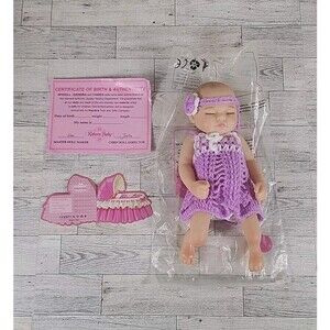 Kaydora Reborn Newborn Baby Doll 11" Silicone Infant Cute Purple Knit Dress